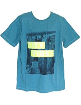 s.Oliver Jungen kurzarm Shirt / T-Shirt mit Motiv aus Wendepailletten Größe 140/146 S in blau melange 64W0 67.707.32.7009