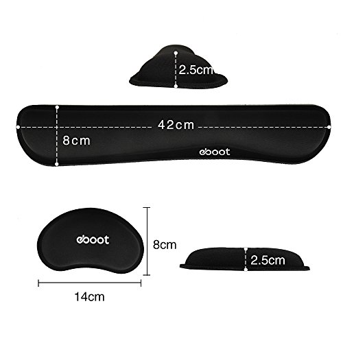 eBoot Tastatur Handgelenkauflage Pad und Maus Handgelenkauflage Unterstützung mit Memory Foam für Computer und Laptop - 2