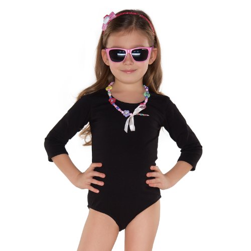 Shepa Mädchen Ballett Trikot 3/4 Arm Gymnastikanzug Ballettanzug Turnanzug - 2