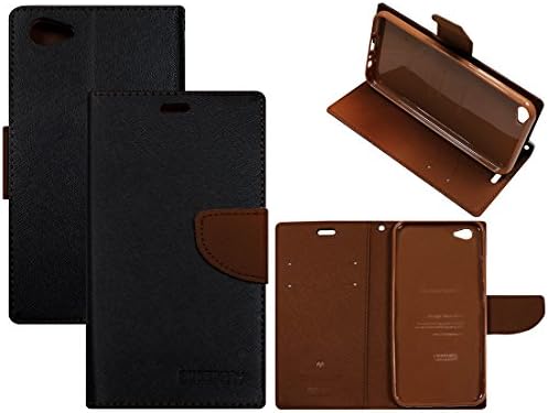 Casotec Flip for Vivo V5 Plus (Thermoplastic Polyurethane_Black / Brown)