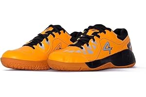 4 WITH QUIVE Sega Hyper Power Cushioned, Badminton Shoes, Squash Non-Marking Breathable Shock Resistant Anti Slip Trainers Indoor and Outdoor Court Trainers Men