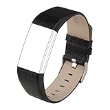 Wearlizer Kompatibel Fitbit Charge2 Armband, Leder Ersatzband Kompatibel Fitbit Charge 2 Armband