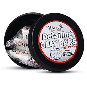 WaveX Clay Bar (100g x 3) | Premium Car Detailing Clay Fallout Removes Environmental Deposits | No Scratches No Swirls Guaranteed