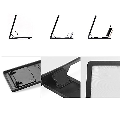 iProtect Lente di ingrandimento per schermo Smartphone - Magnifier supporto per cellulare schermo ingrandimento in nero