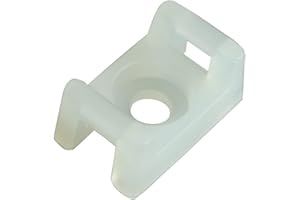 AERZETIX: 100 Bases de fijación por tornillo para bridas abrazaderas de sujeción cables alambres max 3.6mm C41939