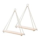 Einfaches und elegantes Design, dieses hängende Wandregal bringt Wärme in jeden Raum und schafft auch effizient Platz.