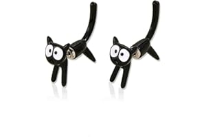 PLABBDPL Pendientes de tuerca de gato para mujer, 2 pendientes de gato, pendientes hipoalergénicos de acero inoxidable para niñas, pendientes de animales para niñas, pendientes de tuerca para mujeres