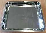 Stainless Steel Hospital Holloware Surgical Instrument / serving Tray 380mmx 335mm