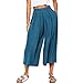 Produktbild Hosen Damen Lang Sommer Casual Weite Hose mit Weitem Bein Freizeit Frauen Vintage Hosen Baumwolle und Leinen Baggy Retro Hose Damen 3/4 Sommer Lockere