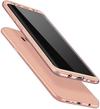 Samsung Galaxy S8 Plus Front and Back Case, Ontseev Drop Protection Ultra-Thin Soft TPU Case Anti-Scratches Flexible Rubber Bumper Cover for Samsung Galaxy S8 Plus - Rose Gold [Not Include Display Screen Protection]