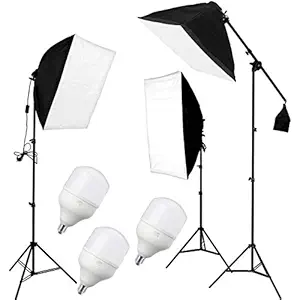 OCTOVA SL50 3 Point LED Photo & Video, Photography Softbox Lighting Kit for YouTube Videography, Portrait Shooting Studio Lights, Film Making, Key Light, Fill Light and Back Light, Chroma Kit