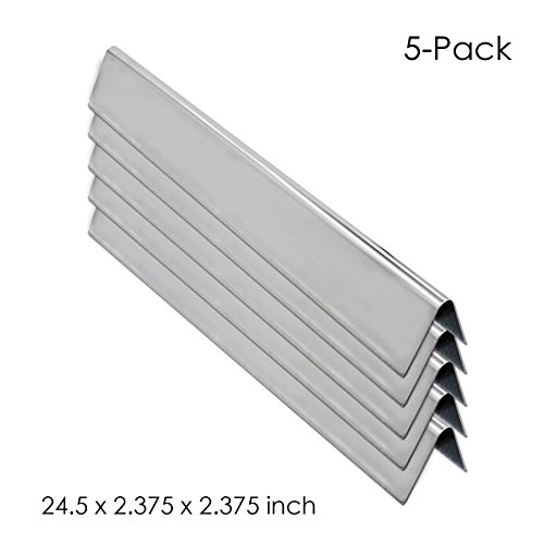 Bar.B.Q.S 7539 7540 (5pack) Barbacoa Parrillas de sabor de para Weber Génesis S310, S320, E310, E320, EP310&320 Parrilla de gas Reemplazo de placa de calor de acero inoxidable, Cubierta del quemador