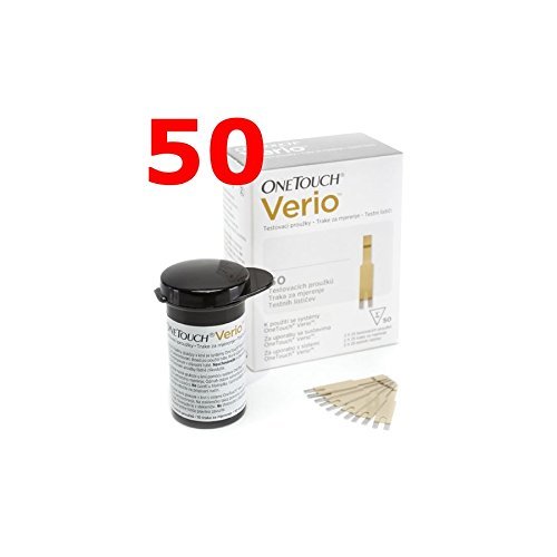 ONETOUCH VERIO - 50 Tiras Reactivos para la prueba de Glicemia - LIFESCAN