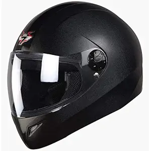 Steelbird SB-37 7Wings Full Face Helmet Dashing Black with Plain Visor Large 600 MM