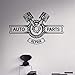 Produktbild guijiumai Autoteile Reparatur Wandtattoo Motor Maschine Vinyl Aufkleber Home Interior Garage Decor Abnehmbare Decor Wandaufkleber schwarz M 96 x 58 cm