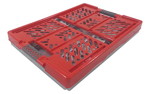 2 x Profi – Klappbox TÜV zert. 45 L bis 50 kg silber / rot Faltbox Kunststoff Box Kiste - 3