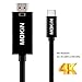 Produktbild USB C bis HDMI (5.9ft/1,8 m), Mokin USB 3.1 Typ C Thunderbolt 3 Stecker auf HDMI Stecker Adapter Kabel 4 K UHD für 2016 Neue MacBook, MacBook Pro, Chromebook Pixel und mehr