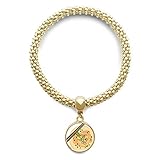 Klassifizierung: Armband DIYthinker Damen Chinesisches Gericht Nacktl Delicious Food-Muster Goldene Armband Laufende Anhänger Schmuck-Kette