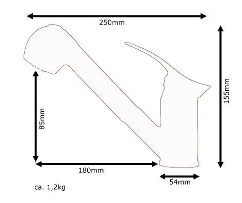 Niederdruck Küche Spülbecken Einhebel Armatur Ausziehbar Umschaltbar Schwenkbar Braun Mokka Sanlingo - 2