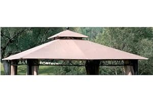 I GIARDINI DEL RE Toile de rechange Eden pour tonnelle 3 x 3 m avec ventilation, écru