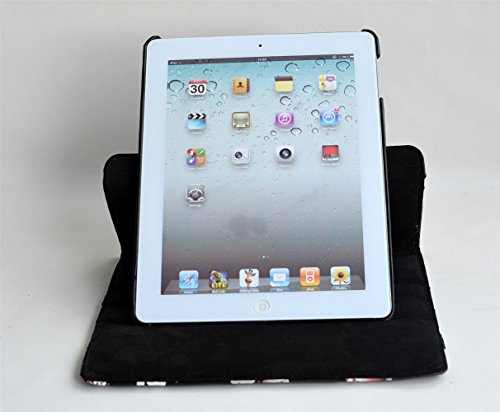 inShang Hülle für Apple iPad 2 iPad 3 iPad 4, PU Leder Tasche Hülle Skins Etui Schutzhülle Ständer Smart Case Cover für Tablet iPad, Super Automatische Einschlaf-/Aufwach funktion, 360 Grad rotierende Schutzhülle mit Standfunktion + inShang Logo hochwertigen Stylus Eingabestift Stift - 5