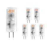  HAISHA G4 LED Bombillas 1W, 10W Halógenas equivalentes, Blanco Cálido 2700K, 90lm, AC/DC 12V, No regulable, Paquete de 5 [Clase energética A++]