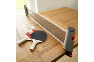 Bats & Balls Instant Extendable Full Size Table Tennis Game Set With Net Take the net posts and pull them apart to extend the net between them.