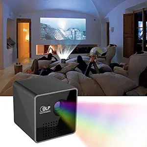 BEESCLOVER Ultramini DLP Projector Full HD Mini Home Theater Cinema Projector P1