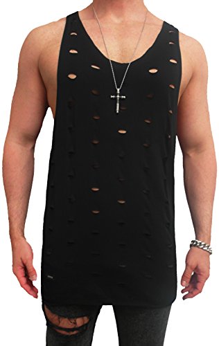 Oversize Tanktop Muskelshirt Tank Top Trgershirt Fitness Bodybuilding Trgerhemd Shirt Herren Sweatshirt NEU skater hip hop Eiweiss Protein Sweat Jacke Longsleeve m Sweatjacke wei schwarz longshirt (XL, Schwarz)