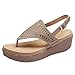 Produktbild DQANIU- Damenschuhe, Tasche & Schuhzubehör - Damen Sandalen Damenmode Lässig Kristall Große Plateau Wedges Sandalen Schuhe