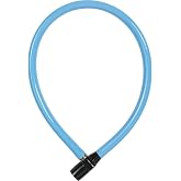 ABUS Cable Lock 3406K, 55 cm Length, Random Colour | Bicycle Lock 6 mm Steel Cable Lock Automatic Locking Plastic Protective