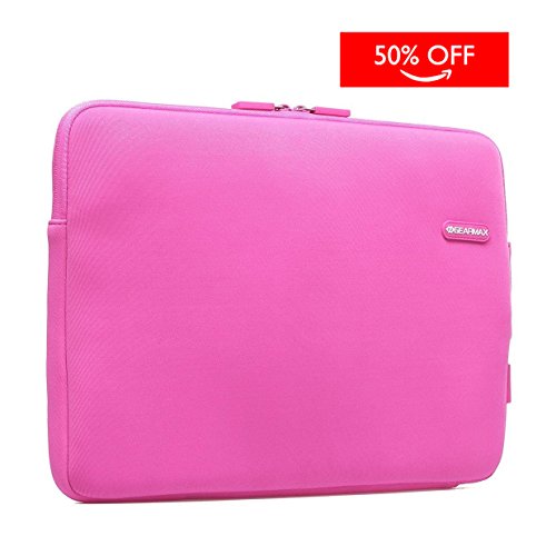 WIWU Neopren Notebook Hülle für Macbook Pro Retina 15,4 Zoll Display Wasserdicht Computer Tasche / Tablet Beutel Stoßfest Schutzhülle Klassik Stil (Pink, 15 Zoll)