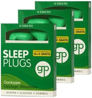 Get Plugged Sleep Plugs: 7 packs of 3 pairs of earplugs for sleeping, resting or studying. Very high damping factor for maximum peace of mind. Made of hearing protection stopper foam.