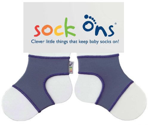 :Sock-Ons, Bright Blue/Grey (Blueberry) 6-12 months
