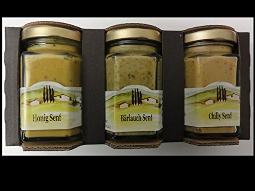 Preisvergleich Produktbild 3er Box Senf Knoblauch ,Curry,Chilly