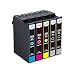 Produktbild LxTek 502XL Patronen Kompatibel für Epson 502 502XL Druckerpatronen für Epson Workforce WF-2860DWF WF-2865DWF, Expression Home XP-5100 XP-5105 (2 Schwarz, 1 Cyan, 1 Magenta, 1 Gelb)