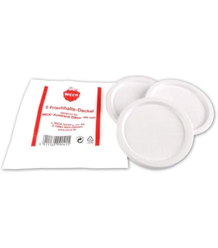 Tappi Plastica Weck 80mm Bianchi - Per Vasetti Conservazione, Lavabili In Lavastoviglie - Foto 5