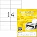Produktbild TopStick Universal-Etiketten Papier weiß selbstklebend 105x42,3mm 100 Blatt=1400 Etiketten