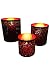 Produktbild 3er Set Orientalisches Windlicht Laterne orientalisch Estelle 14cm Groß | Orientalische Vintage Teelichthalter Kupferfarben innen schwarz außen | Marokkanische Windlichter aus Metall ALS Dekoration
