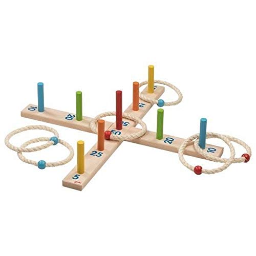 Gollnest & Kiesel GmbH & Ringwurfspiel mit 6 Sisalringen: Ø= 49 cm, Holz, per Stück