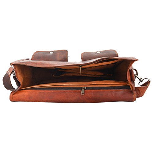 Premium Handarbeit Echt-Leder Kameratasche von A.P. Donovan | Ledertasche Camera Bag Fototasche Fotozubehör Umhängetasche Fotobedarf Schultertasche SLR DSLR Tasche Freizeittasche | Messenger Bags - 7