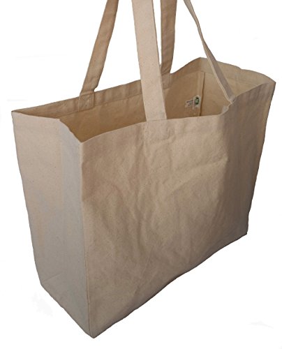 Stabile 300 g/m² Einkaufstasche aus Bio-Baumwolle in Premium-Qualität Jutebeutel Tragetasche Stoffbeutel Shopper