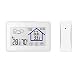 Produktbild Vegena Wetterstation Funk mit Außensensor, Innen Außen Thermometer Hygrometer Wettervorhersage, Digital Farbdisplay Touchscreen Wecker Schlummerfunktion Uhrzeit Anzeige für Zuhause Büro Schlafzimmer