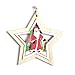Produktbild Christmas Tree Decorations, Room Décor, GADIEMKENSD Small Bell Five-Pointed Star Heart of the Peach Meteor Gift Bag Wooden Pendant Embellishments Hanging Ornament Crafts with Strings for Tree Car Outdoor Party Holiday Five-Star BR35