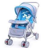 Baby Bucket Pram Cum Stroller cum rocker With Canopy - Blue And Grey RS.6150 (50.00% Off) - Amazon