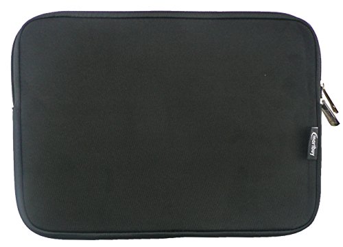 Emartbuy® Schwarz Wasserdicht Neopren weicher Reißverschluss Kasten Sleeve Mit Schwarz Interieur und zip geeignet für Acer Switch Alpha 12 Detachable PC ( 11.6 – 12.5 Zoll Tablet Chromebook Laptop ) - 2
