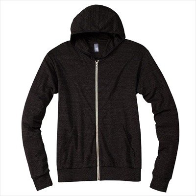 Canvas - Leichte Triblend Unisex Kapuzenjacke / Solid Black Triblend, L