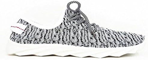 Mens Boys Womens Gym WHITE BLACK Fitness Running Sports Yeezy Inspired Trainers Boost Shoes Size 3-12 (8)
