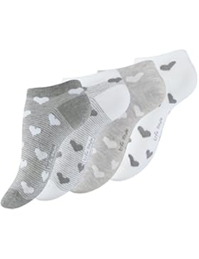 8 Paar Damen Sneaker Socken, Füßlinge mit Ringel oder Uni mit Herzen