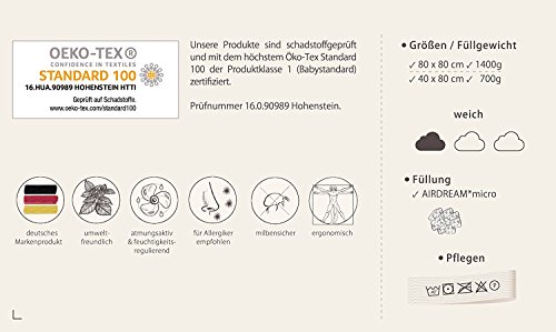 Mikrofaser Kopfkissen 80 x 80 Premium Qualität, extra weich und formstabil mit daunenähnlicher Füllstruktur SWAN. Füllung aus 100% hochqualitativen und silikonisierten Mikrofasern – hergestellt mit innovativster Technologie. Für Allergiker geeignet. - 7